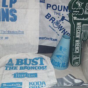 RARE Vintage NFL Houston oilers promo lot items  1980's-1990's